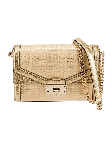 Michael Kors Straw Crossbody Bag Gold Crossbody Bags Handbags