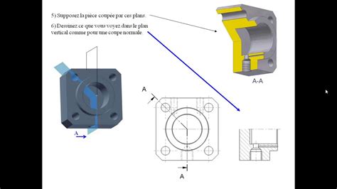 Bases Du Dessin Technique Coupes Et Sections Youtube