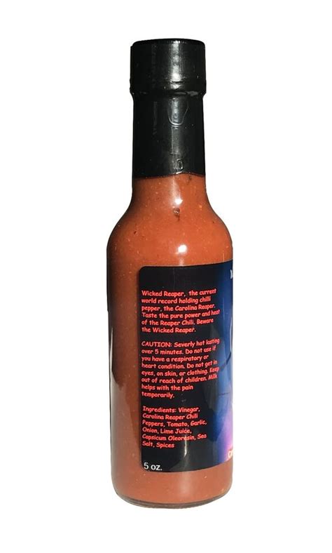 Wicked Reaper Carolina Reaper Hot Sauce Hotter Than Ghost Peppers