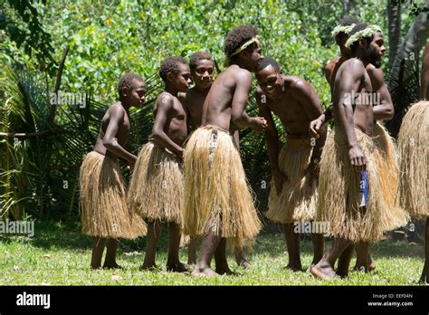 Melanesia Vanuatu Tanna Island Traditional Village Welcome Dance