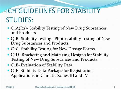 Ich Guidelines For Stability Studies 1