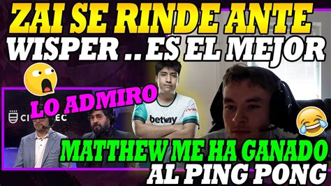 Entrevista A Zai Se Rinde Ante Wisper Lo Admiro Confiesa Que