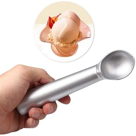 Original Ice Cream Scoop Unique Liquid Filled Heat Conductive Handle Simple One Piece Aluminum