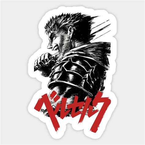 Berserk Guts Sticker | Anime stickers, Berserk, Sticker design inspiration