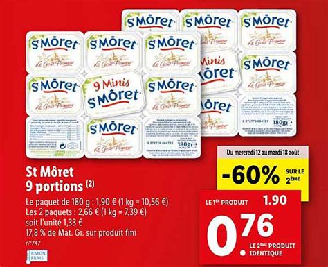 Promo St Môret 9 Portions 60 Sur Le 2ème chez Lidl iCatalogue fr