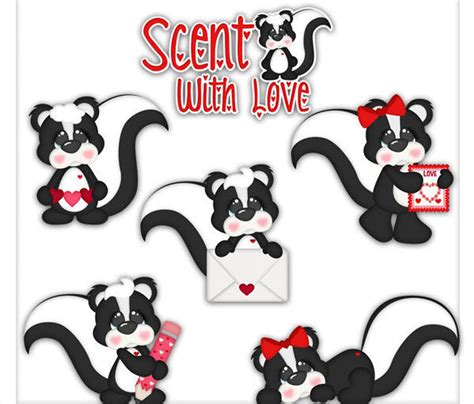 Scent With Love Skunks Skunk Valentine Valentines Day Etsy