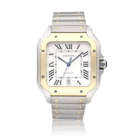 Reference W2sa0009 Santos A Yellow Gold And Stainless Steel Automatic