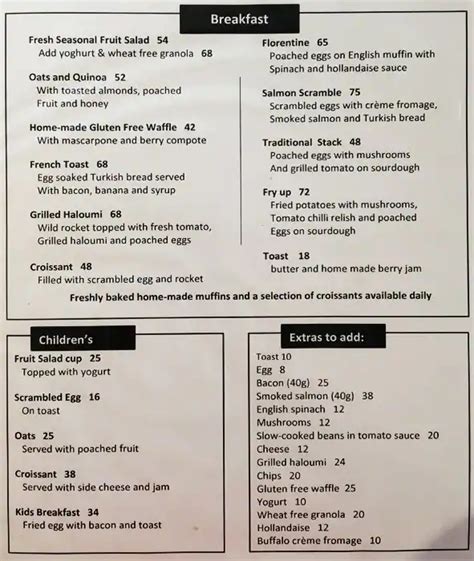 Deer Park Cafe Menu Menu For Deer Park Cafe Vredehoek Cape Town Zomato Sa