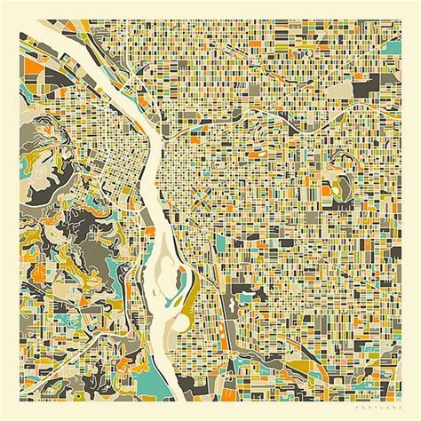 PORTLAND MAP Photographic Print For Sale By JazzberryBlue