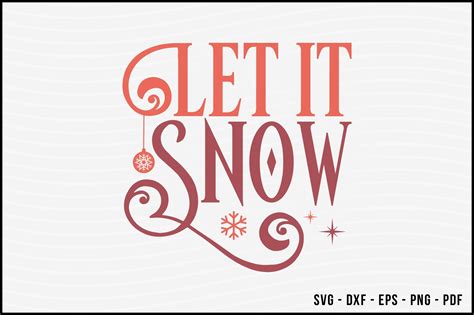 Let It Snow Christmas Svg Design Illustration Par Beecraftr