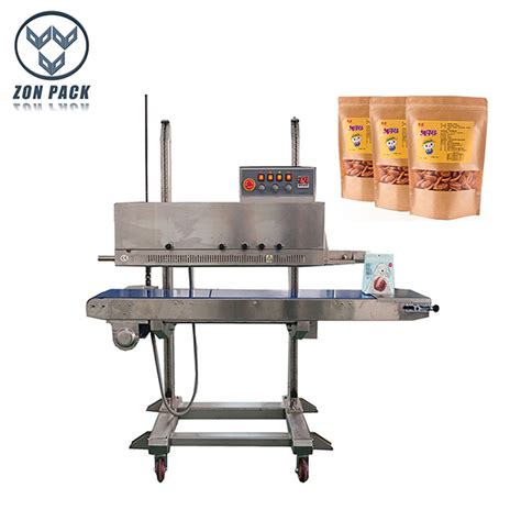 Automatic Continuous Plastic Bag Heat Sealer Machine Vertical