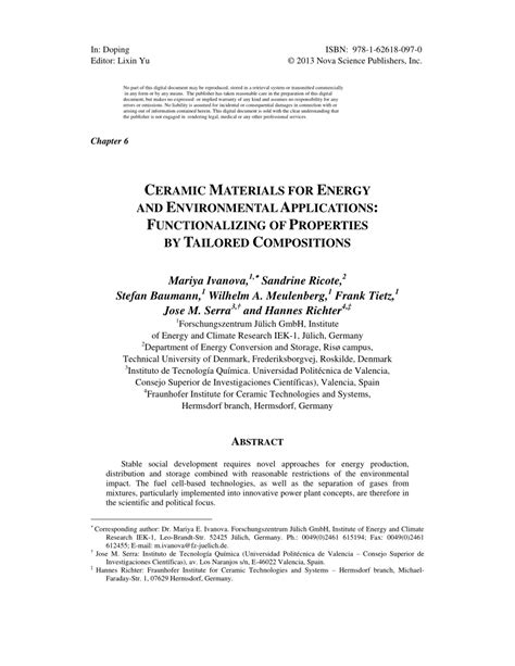 (PDF) Ceramic Materials For Energy and Environmental Applications ...