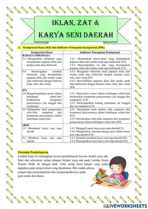 Live Worksheet Kelas 5 Tema 9 Subtema 3 Pb 2 Online Exercise For Live Worksheets