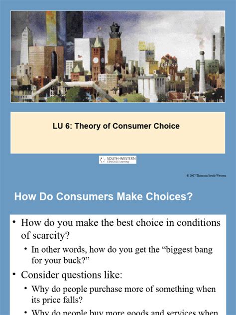 Lu6 Theory Of Consumer Choice Pdf Business Economics Marketing