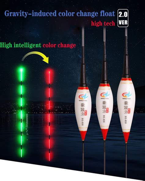 Smart Electronic Float Gravity Sensor Buoys Light Night Fishing Floats