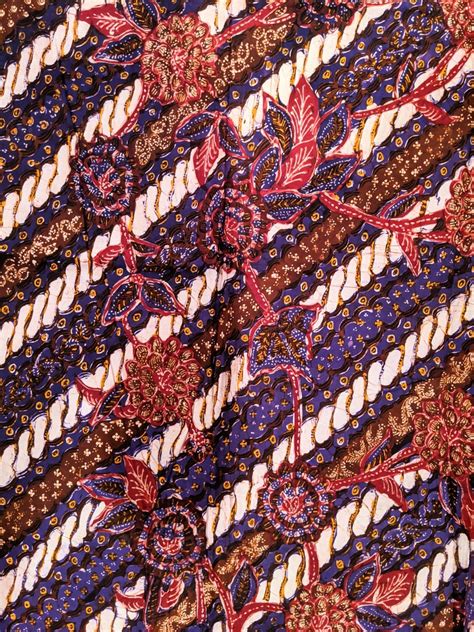 Batik Lasem Indonesia Handwritten Batik Tulis Purple Brown Red