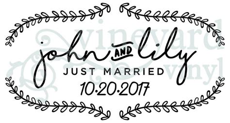 Just Married Car Sign Floral Custom Vinyl Decal Etsy