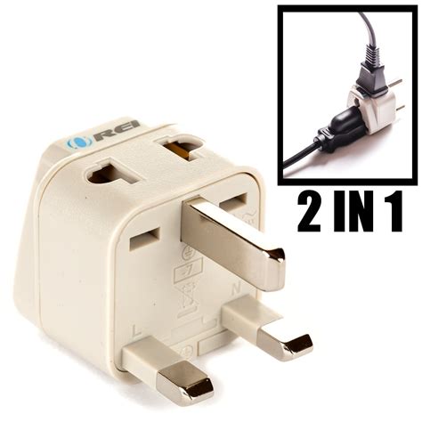 Orei Grounded Universal In Plug Adapter Type G For Uk Hong Kong