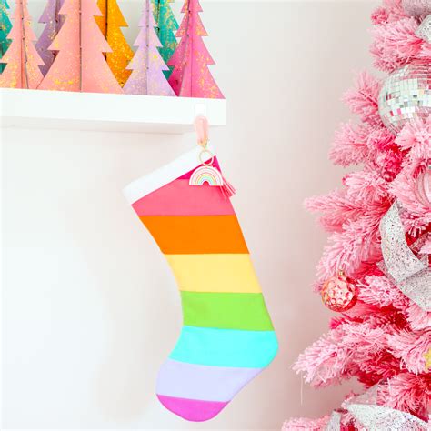 Diy Rainbow Striped Christmas Stockings A Kailo Chic Life