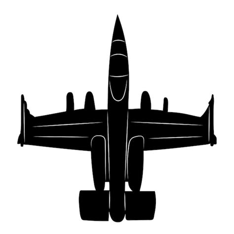 Premium Vector Combat Aircraft Black Silhouette Vector