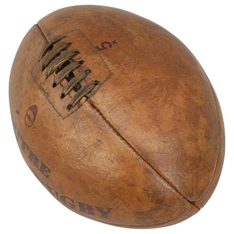 Vintage Four Panel Leather Rugby Ball For Sale At 1stdibs