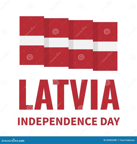 Latvia Independence Day Typography Poster Latvian Holiday On November 18 Stock Vector