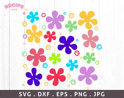 Bikini Bottom Svg Pattern Svg Flowers Svg Tropical Flowers Etsy Australia