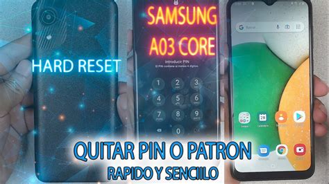 Hard Reset Samsung A03 Core Como Quitar Pin O Patron Facil Y Rapido