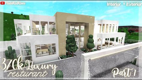 Bloxburg Speed Build 370k Luxury Restaurant Part 1 Pastelredroses