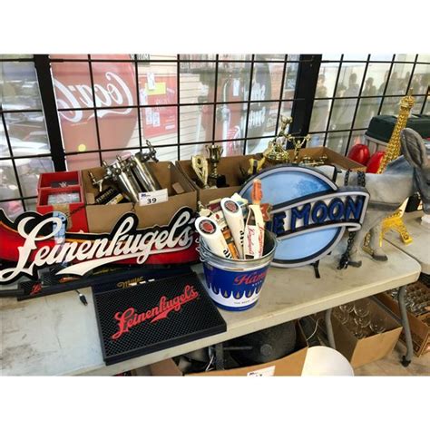 Prop Lot Of Assorted Beer Signs Drink Pour Mats Led Signs Trophies