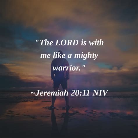 The Lord Is With Me Like A Mighty Warrior Jeremiah 2011 Niv