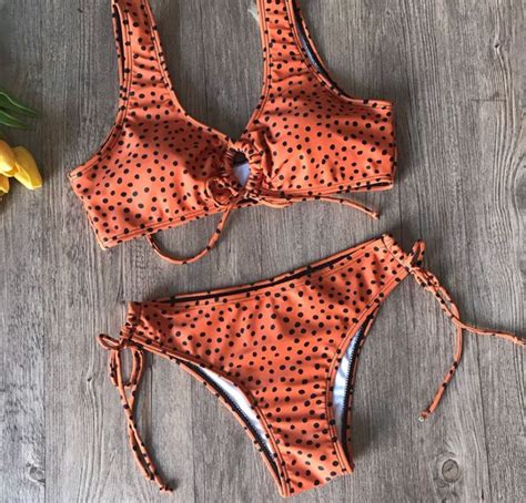 Small Polka Dots Two Pieces Bikini Set