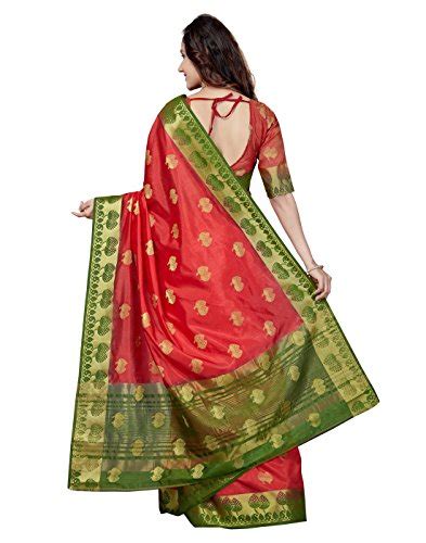 Buy Saree Swarg Red Art Silk Saree With Blouse At Amazon In