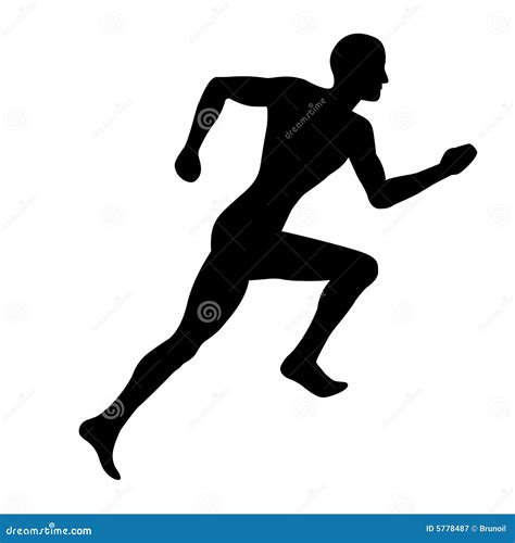 Man Jogging Black Silhouette Stock Vector Illustration Of Dynamic