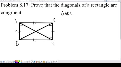 Proving The Diagonals Of Rectangles Are Congruent YouTube