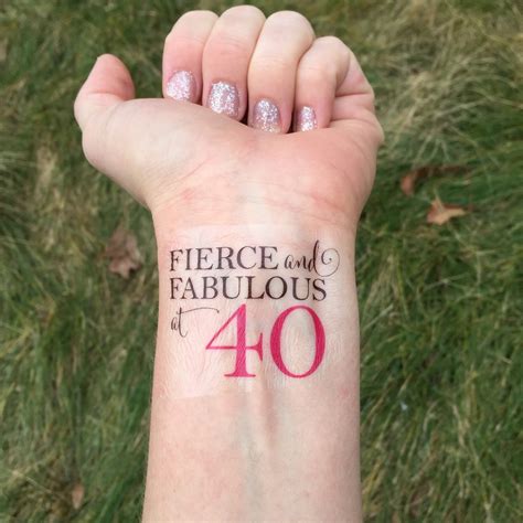 40th Birthday Tattoo 40th Temporary Tattoo 40th Birthday - Etsy