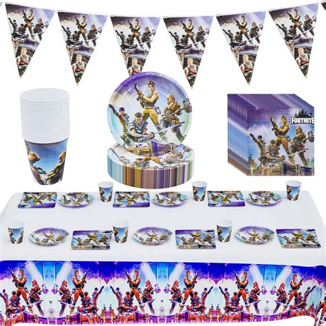 Fortnite Verjaardagsdecoratie 62 Stuks Fortnite Feest Servies