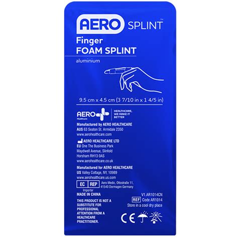 Finger Aluminium Foam Splint 9 5 X 4 5cm