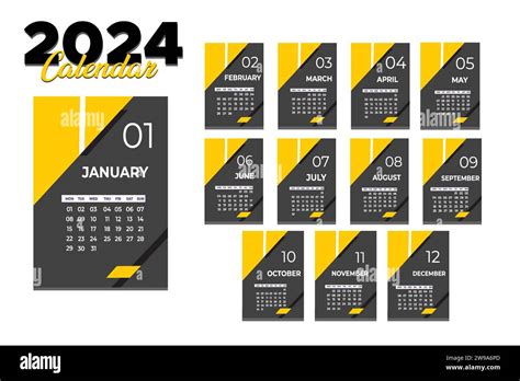 Illustrazioni Vettoriali Di Calendars Modern Layout La Settimana