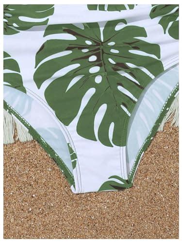 SweatyRocks Girl S Two Piece Swimsuit Graphic Print Ruffle Flounce Cute Bikini Set Bathing Suit