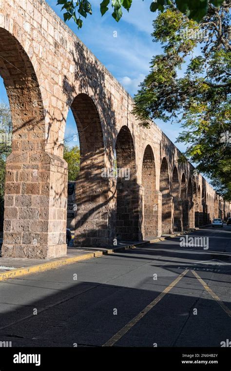 Aqueduct In The Unesco Site Morelia Michoacan Mexico Stock Photo Alamy