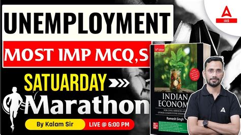 Economics Unemployment Most Imp Mcq S Live 06pm Upsc Cse 2023 By Kalam Sir Youtube