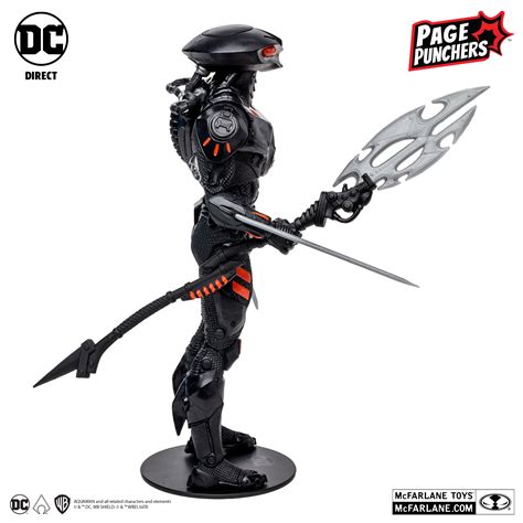 Black Manta Figure With Aquaman Comic Page Punchers