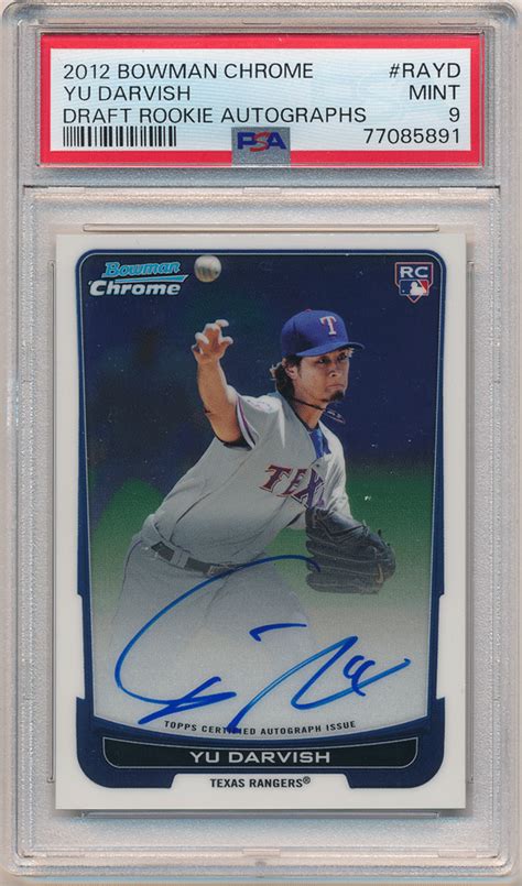 Mlb Bowman Chrome Draft Rc Rookie Signature Auto Psa