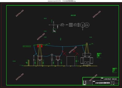 11035kv变电所二台主变一次部分设计含cad图电气电子信息