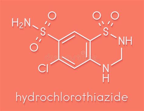 Hydrochlorothiazide Molecule Stock Illustrations 29