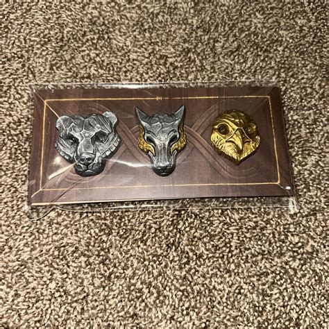 God Of War Ragnarok Jotnar Edition Falcon Bear And Wolf Pin Set