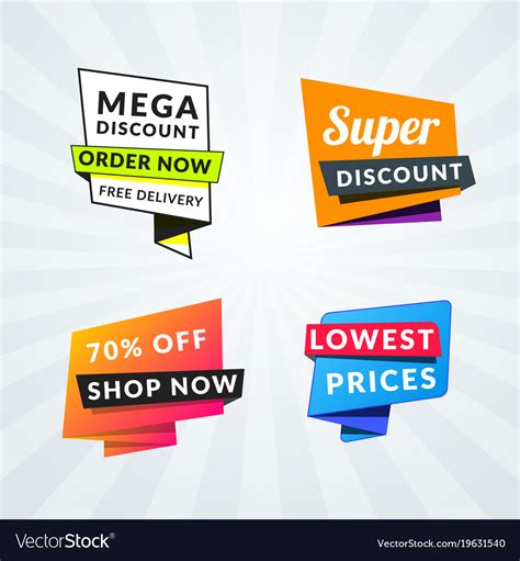 Set of sale banners and labels design elements Vector Image