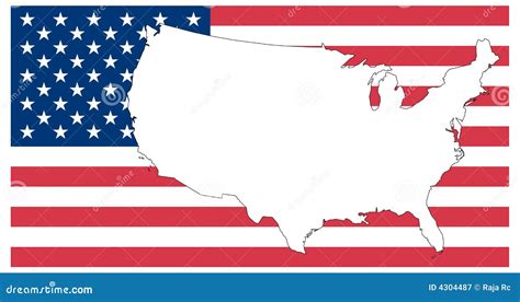 Usa Map And Flag Royalty Free Stock Photography Image