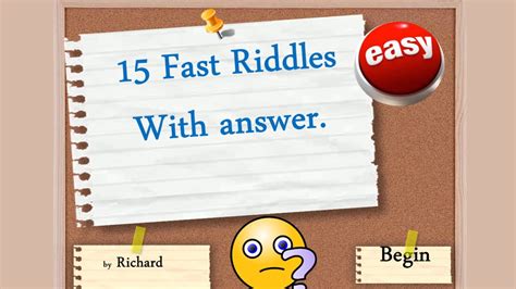 15 Fast Riddles With Answers Riddles For Kids Youtube